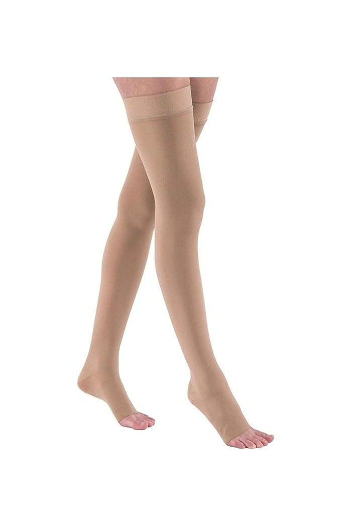 Varicose Veins Socks - Over-the-Knee Medical Compression Stockings with 20-30 mmHg Pressure - Beige - Image 1