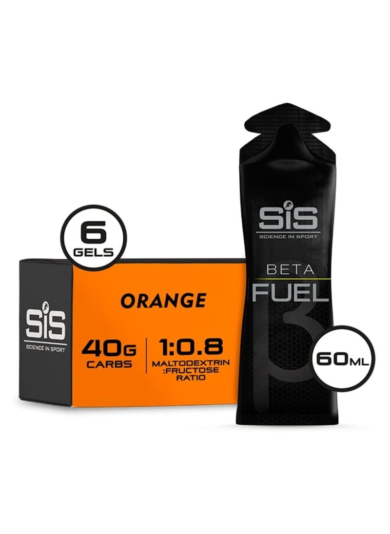 SIS ORANGE SIS SCIENCE IN SPORT BETA FUEL DUAL SOURCE ENERGY GEL, 1:0:8 MALTODEXTRIN FRUCTOSE RATIO  - Image 3