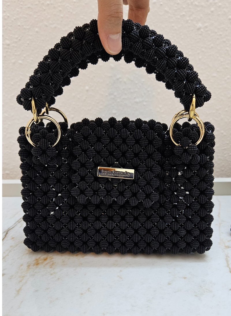 Handmade Pearl beaded hand bag for women - Image 4
