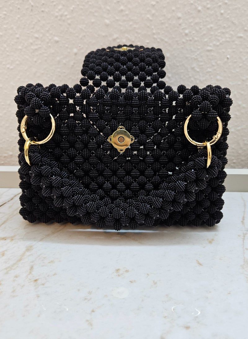 Handmade Pearl beaded hand bag for women - Image 2