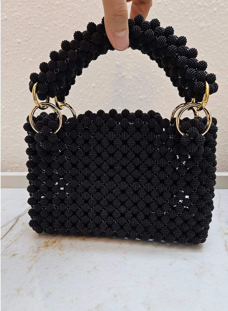 Handmade Pearl beaded hand bag for women - Image 1