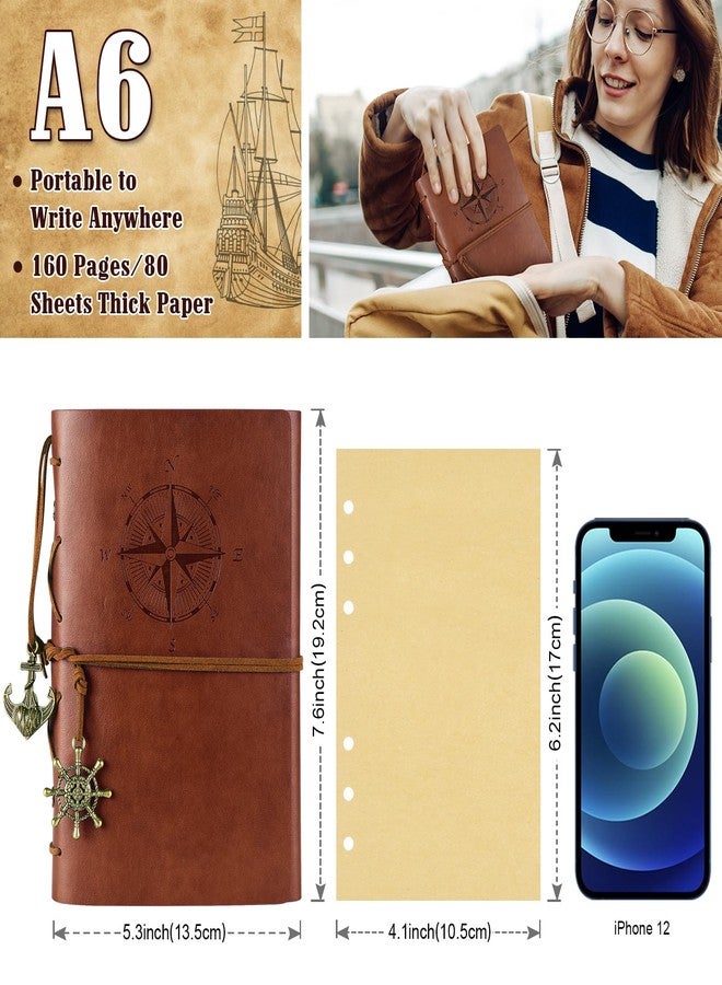 MALEDEN Refillable Spiral Daily Notepad Classic Embossed Travel Journal Diary - Image 2