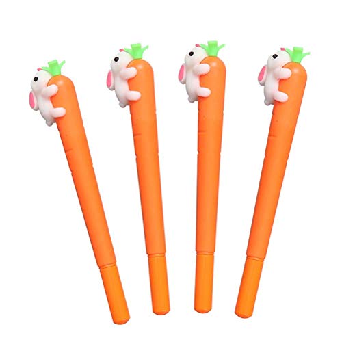 BinaryABC Carrot Bunny Rabbit Gel ink Pen,Easter Gift Easter Party Decoration,5Pcs - Image 4