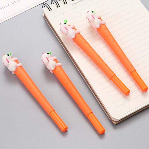 BinaryABC Carrot Bunny Rabbit Gel ink Pen,Easter Gift Easter Party Decoration,5Pcs - Image 5
