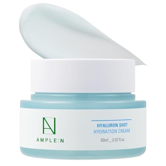 CORÉANA AMPLE:N Hyaluron Shot Hydartion Cream - Hyaluronic Acid Moisturizing Face Moisturizer – 24H Deep Hydration, Non-Sticky Gel Moisturizer for Dry and Oily Skin – Unscented - 2.7oz. - Image 1