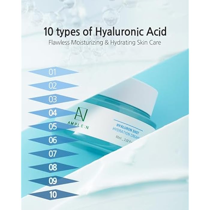 CORÉANA AMPLE:N Hyaluron Shot Hydartion Cream - Hyaluronic Acid Moisturizing Face Moisturizer – 24H Deep Hydration, Non-Sticky Gel Moisturizer for Dry and Oily Skin – Unscented - 2.7oz. - Image 4