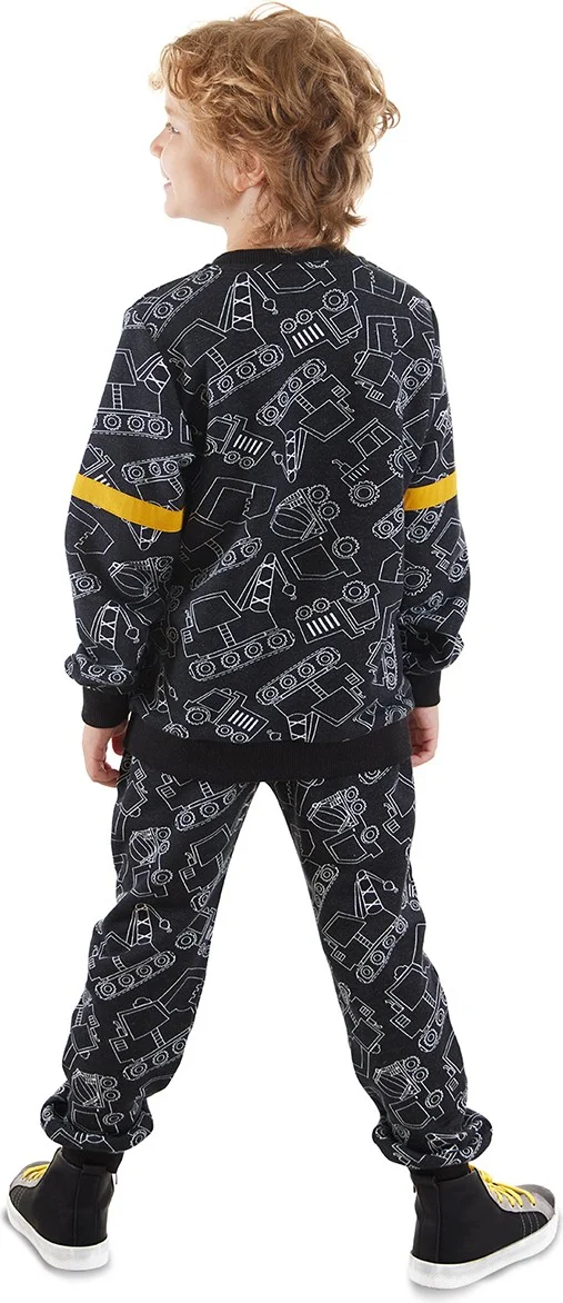 Denokids Cars Boys Black Tracksuit