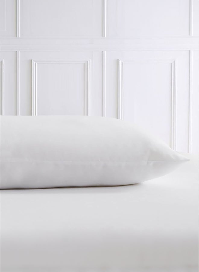 3 Pieces | Microfiber Solid Long Sleeping Pillow  - 150x50 cm - White
