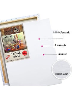Artlantis Canvas 50X70 Back Stapled Primed 1 Piece Painting Canvas 50*70 Student Canvas Ideal for Acrylic Paint and Oil Painting  - Image 2