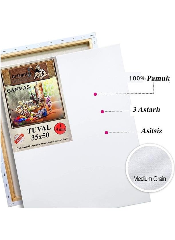 Canvas 50X70 Back Stapled Primed 1 Piece Painting Canvas 50*70 Student Canvas Ideal for Acrylic Paint and Oil Painting