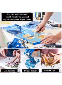 Artlantis Canvas 50X70 Back Stapled Primed 1 Piece Painting Canvas 50*70 Student Canvas Ideal for Acrylic Paint and Oil Painting  - Image 3
