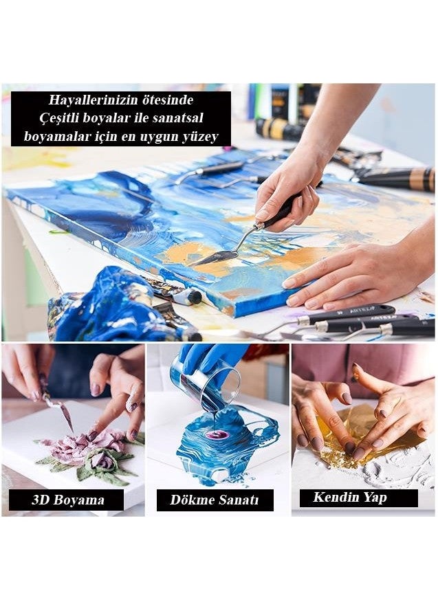 Canvas 50X70 Back Stapled Primed 1 Piece Painting Canvas 50*70 Student Canvas Ideal for Acrylic Paint and Oil Painting