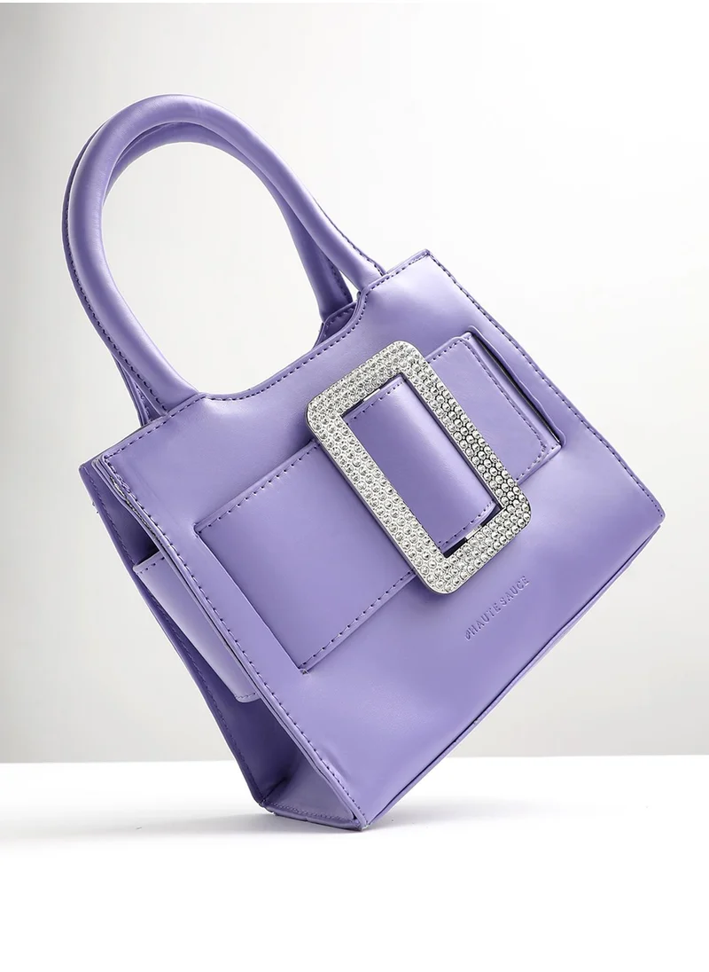 صوص هاوت Buckle Mini Handbag - Lavender