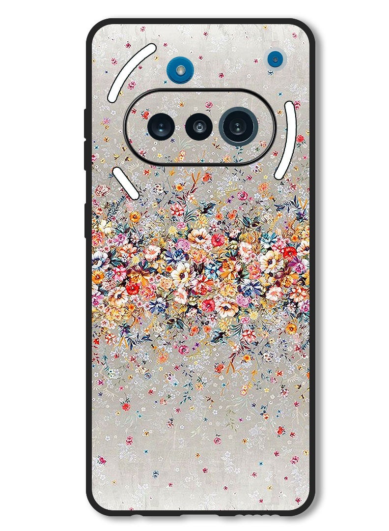 Theodor Case Compatible with Nothing Phone 3a Protection Shockproof Bumper Cover Small Flowers Abstract Art - Image 1