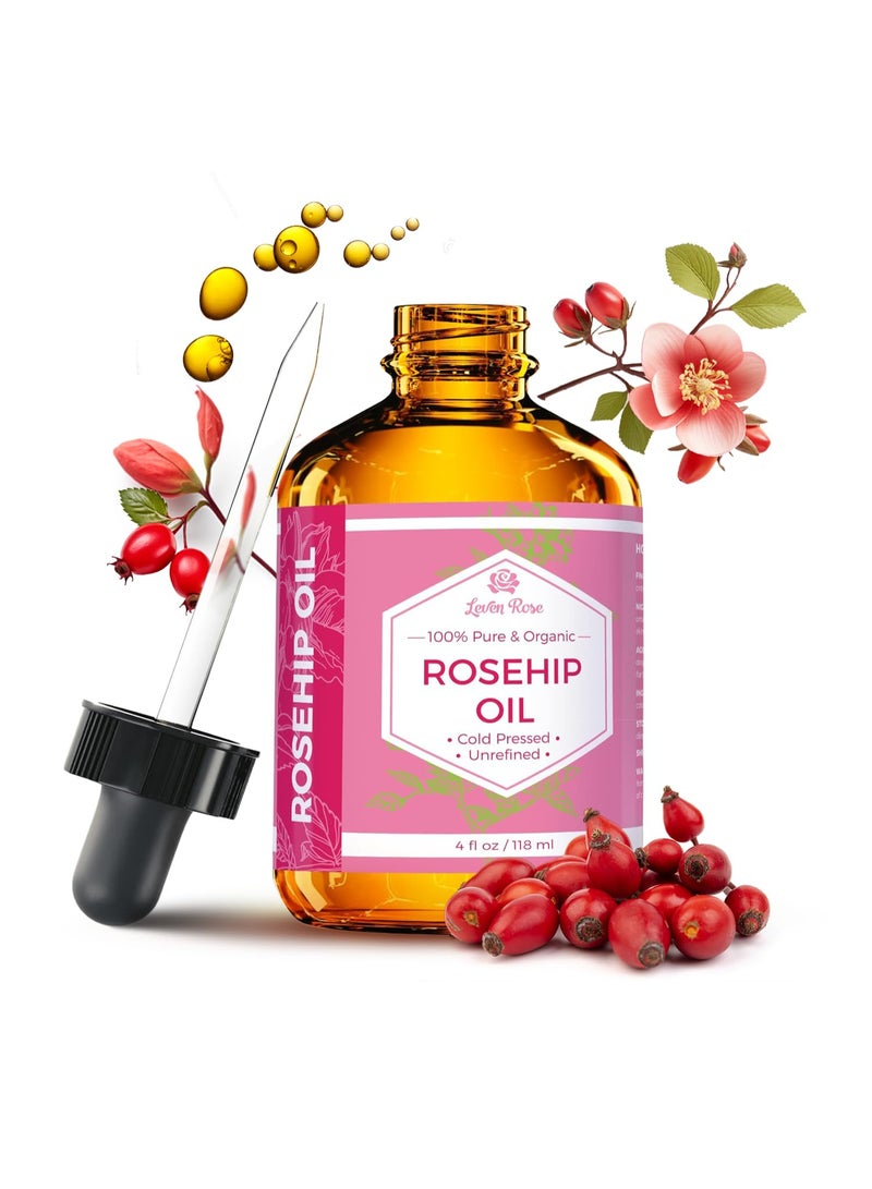 Leven Rose Rosehip Seed Oil for Face 16 oz