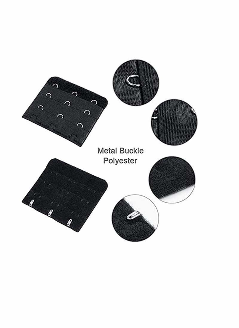 SYOSI - 9Pcs Bra Extender Set of 3 Hooks and 2 Hooks Soft and Comfortable Women Bra Extensions-Black White and Beige - Image 1