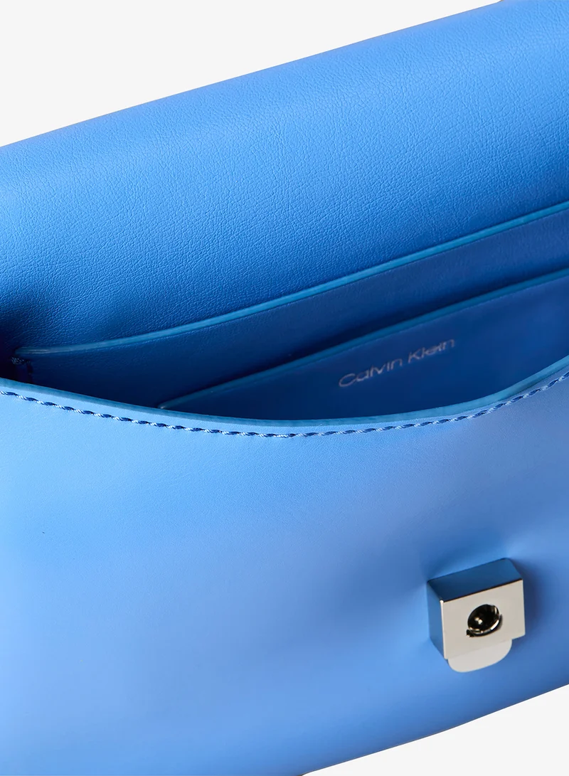 Calvin Klein  Monogram Plaque Flap Crossbody Camera Bag for Women | Best Price UAE