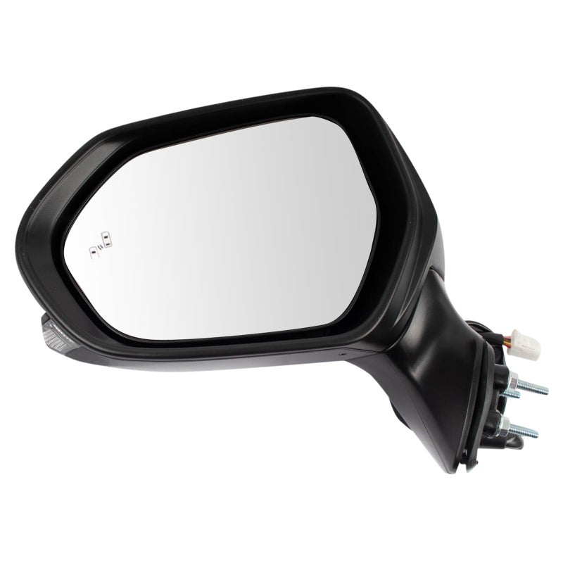 TRQ Driver Side Power Heated Mirror Smooth Black Paint to Match Compatible with 20192021 Toyota Avalon TO1320404