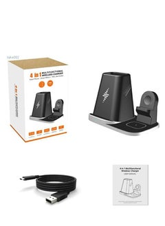 Generic Lucky X4 In 10w Wireless Charger Support For Samsung - Galaxy Watch / Buds I-Phone / Cell Phone With Desk Organizer  - Image 1