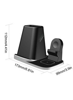 Generic Lucky X4 In 10w Wireless Charger Support For Samsung - Galaxy Watch / Buds I-Phone / Cell Phone With Desk Organizer  - Image 2