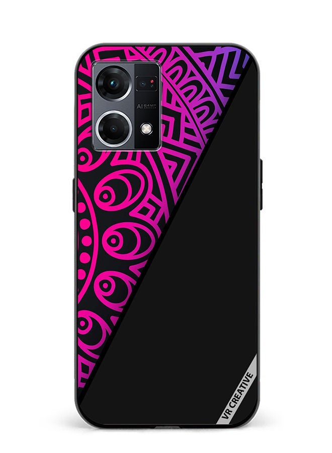 VR CREATIVE Protective Case Cover For Oppo Reno8 4G Mandala Design Multicolour - Image 1