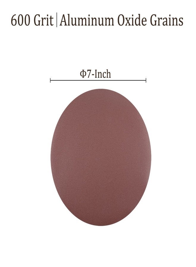 Kozelo 20 Pcs Sanding Discs Hook and Loop Backing - [7 Inch x 600 Grits] Aluminum Oxide Sandpapers for Orbital Sander Round Sanding Papers - Image 3