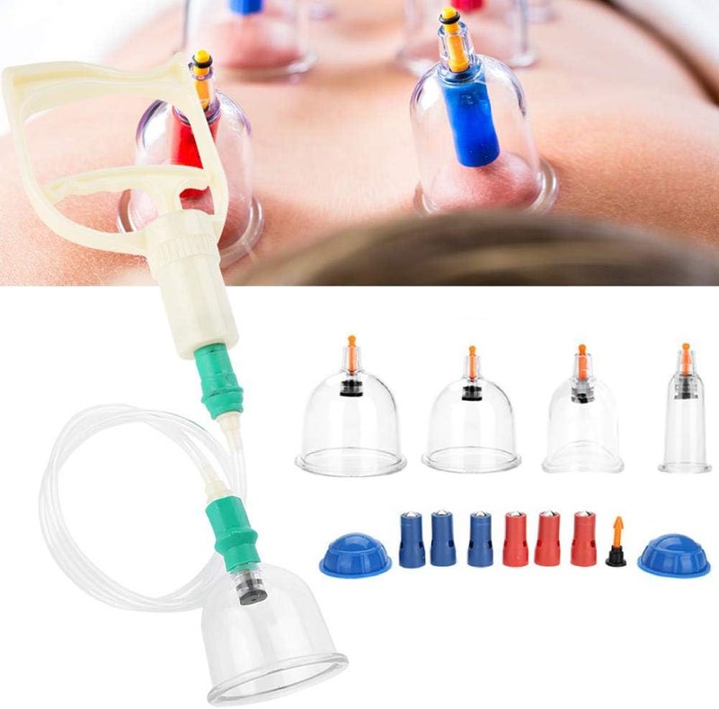 klarako Vacuum Cupping Kit, Manual Body Cupping Massage Set with Air Pump and Storage Box, Provide Good Suction and Control for Body Cupping - Image 1
