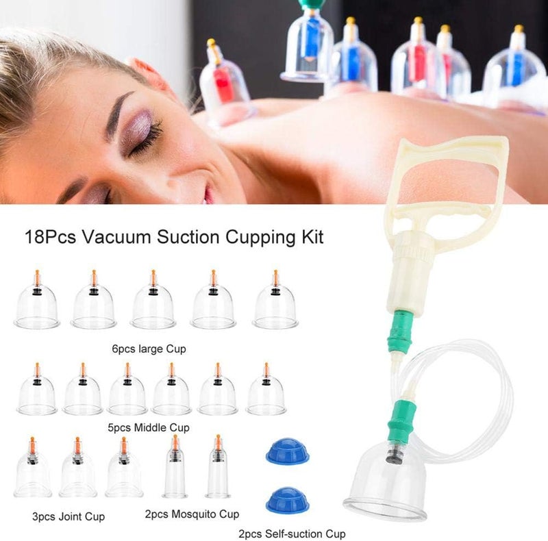 klarako Vacuum Cupping Kit, Manual Body Cupping Massage Set with Air Pump and Storage Box, Provide Good Suction and Control for Body Cupping - Image 3