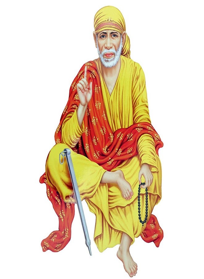 Masstone ملصق حائط من الفينيل PVC من ماستون، ساي بابا شيردي، 40 × 64 سم - عبوة من قطعة واحدة - Image 2