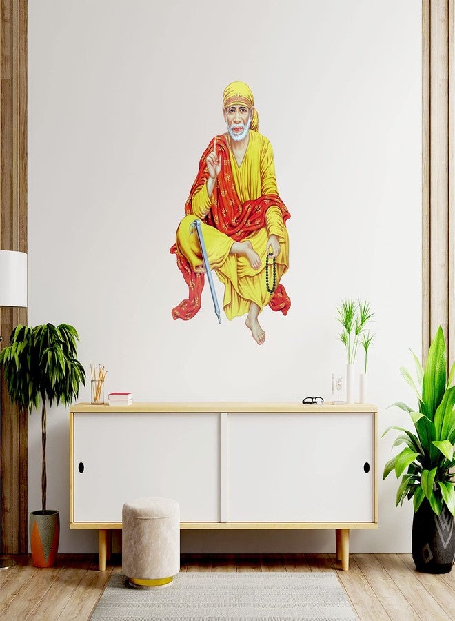 Masstone ملصق حائط من الفينيل PVC من ماستون، ساي بابا شيردي، 40 × 64 سم - عبوة من قطعة واحدة - Image 1
