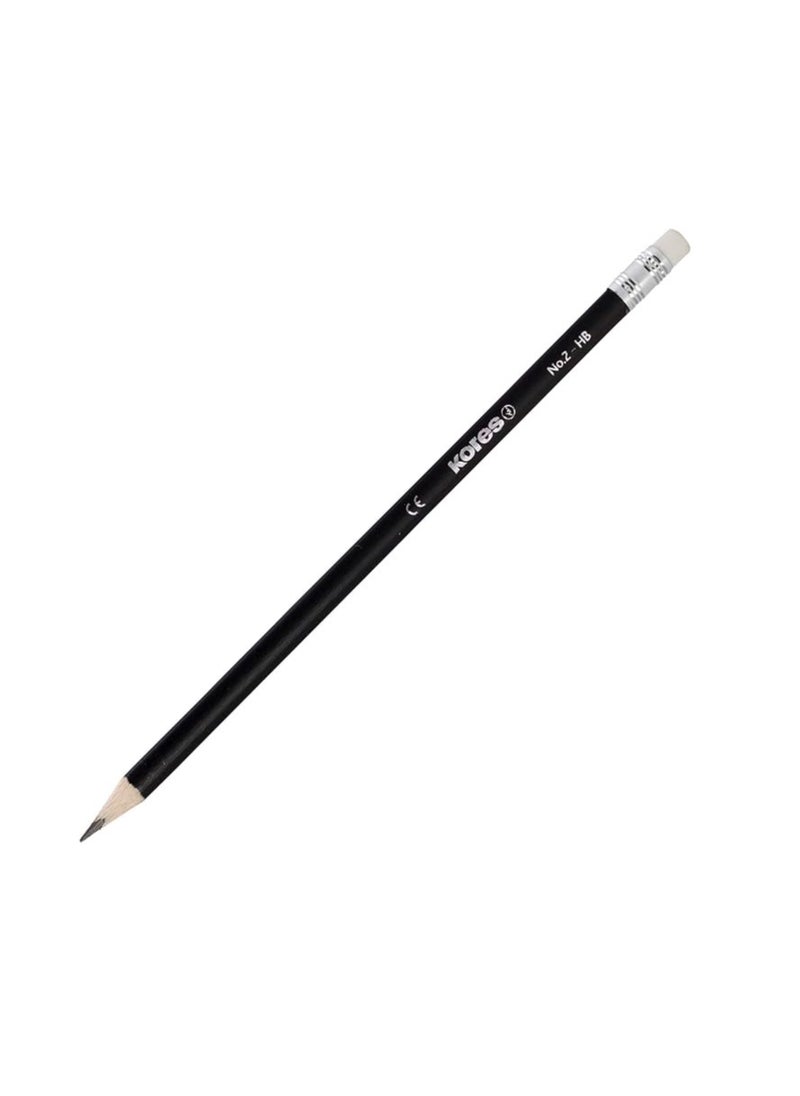 Kores Graphite Pencils for Kids and Adults with Soft Lead and Eraser Tip, Triangular Shape, School and Office Supplies for Writing, Drawing and Sketching, Pack of 12  - Image 4