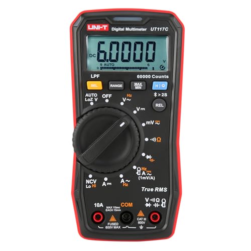 UNI-T UNIT UT117C Digital Multimeter 60000CountsDC AC Voltmeter and Ohm Volt Amp Meter with Bluetooth Communication and LowPass Filtering Measures Voltage Current Resistance Continuity and Diode - Image 1