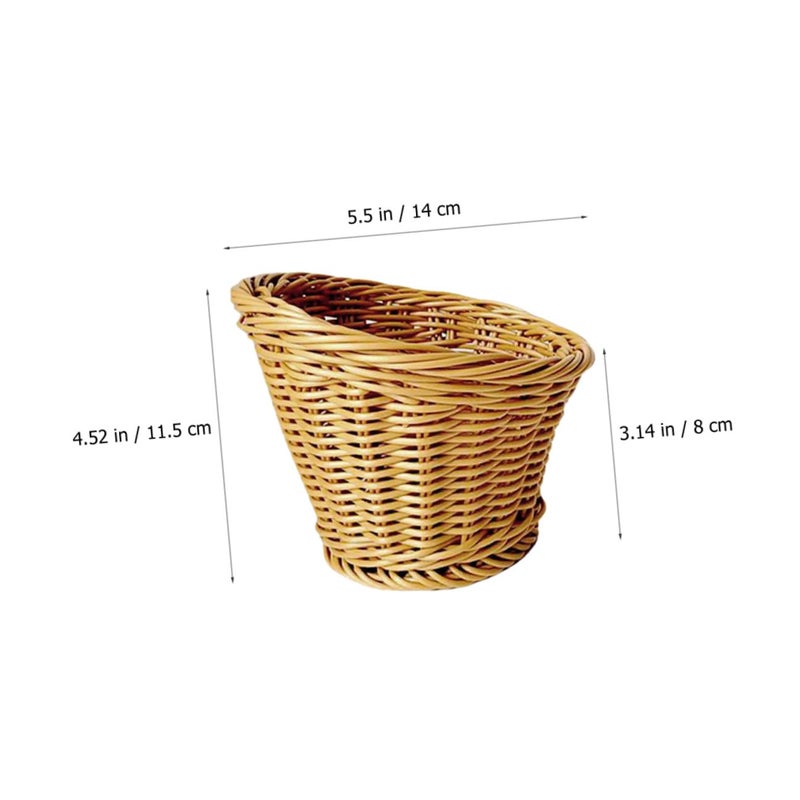 Handmade Rattan Basket Large Storage For Vegetables Fruits Kitchen Dining Tabletop - Image 3