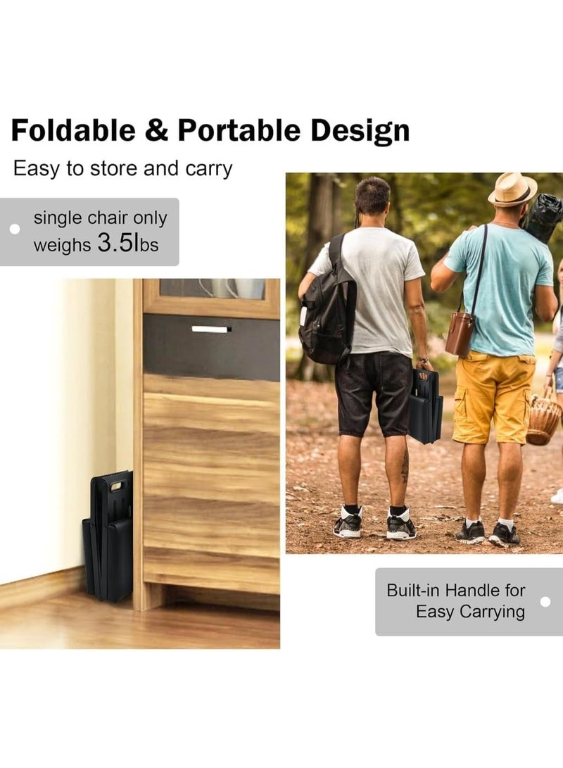7MD Compact Folding Camping Stool, Portable Lightweight Outdoor Chair for Travel Picnic Fishing BBQ Hiking Beach Garden, Strong Steel Frame Folding Seat with Carry Bag for Adults and Kids - Image 4
