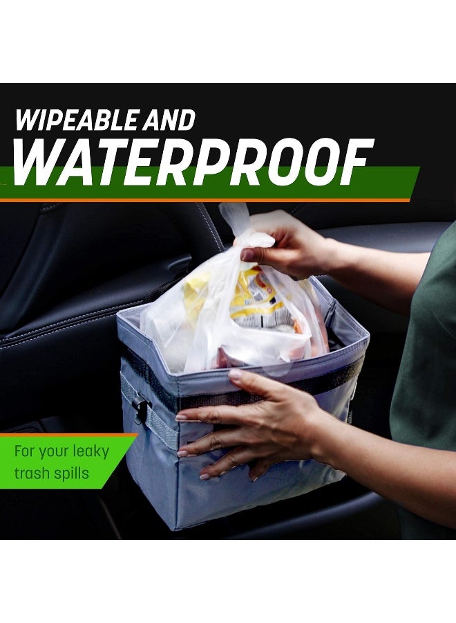 Drive Auto Products سلة سيارات درايف أوتو، منظم سيارات صغير مع بطانات قابلة للتخلص وحزام أسود قابل للتعديل، سلال قمامة صغيرة لملحقات السيارات للحفاظ على النظام (متوسط، أسود) - Image 5