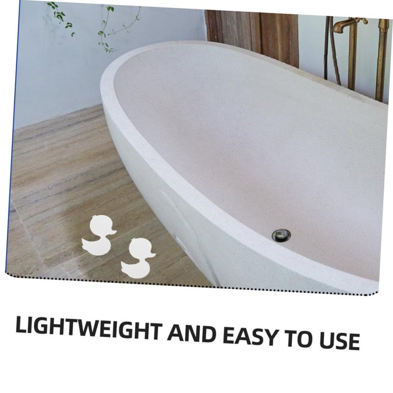 White Cute Duck Non-Slip Bathtub Stickers for Kids Waterproof Shower Decals 30pcs - Image 3
