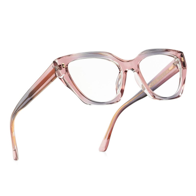 PERKEY Store PERKEY Bold Collection | Blu Cut & Antiglare Computer Eyeglasses | Full Rim Cat Eye Shape | For Women | Medium | OPTL0017 - Image 5