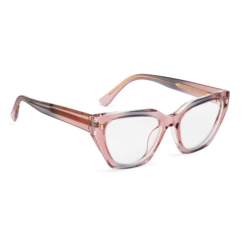 PERKEY Store PERKEY Bold Collection | Blu Cut & Antiglare Computer Eyeglasses | Full Rim Cat Eye Shape | For Women | Medium | OPTL0017 - Image 1