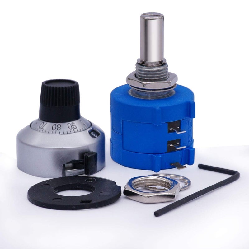 Taiss 3590S-2-502L Rotary Potentiometer 5K ohm Potentiometer 10-Turn Multi Turn Wire Wound Precision,10 Ring Adjustable Resistor Counting Dial Rotary Knob - Image 5