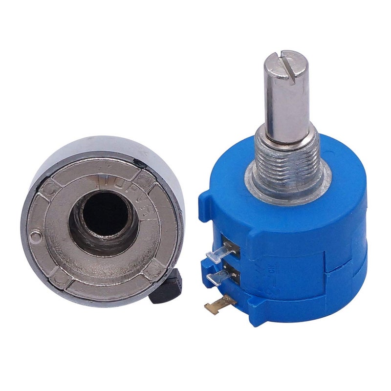 Taiss 3590S-2-502L Rotary Potentiometer 5K ohm Potentiometer 10-Turn Multi Turn Wire Wound Precision,10 Ring Adjustable Resistor Counting Dial Rotary Knob - Image 4