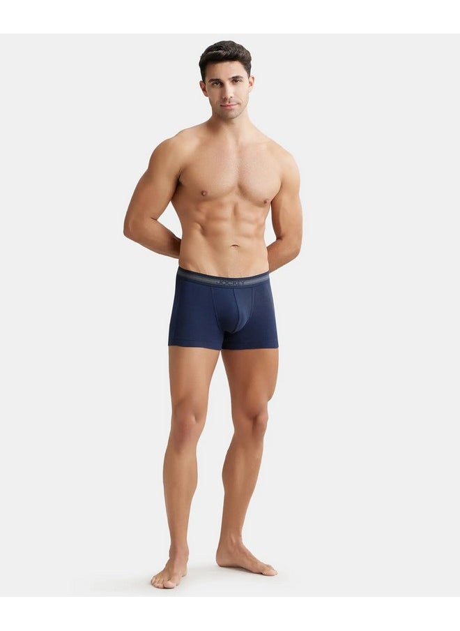 JOCKEY - Jockey Men's Super Combed Cotton Rib Solid Trunk with Stay Fresh Properties (Pack of 2)_Style_1015_Deep Navy_XL - Image 1