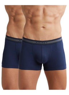 Jockey Men's Super Combed Cotton Rib Solid Trunk with Stay Fresh Properties (Pack of 2)_Style_1015_Deep Navy_XL