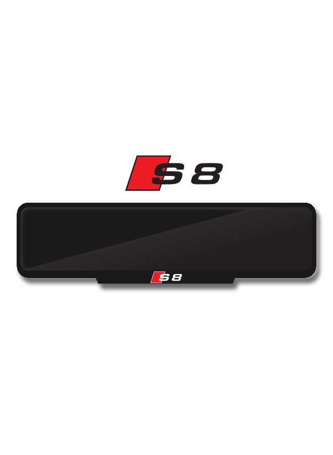 DXBSTAMPS Custom Audi S8 Number Plate Frame – Premium Car Plate Holder – Available in Sport, Square & Long Sizes – Easy Tape Fixing – Stylish Upgrade for Audi S8 – Black Finish  - Image 1