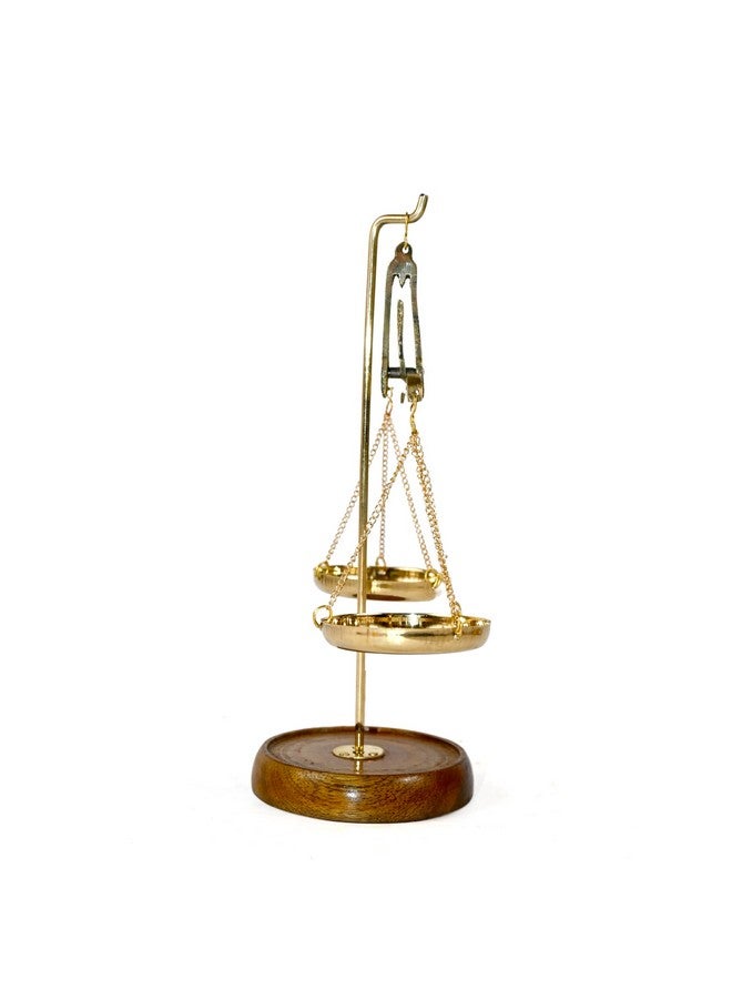 CraftHut Metal Brass Tarazu Showpiece - Symbol of Law & Justice, Decorative Weighing Scale (6 x 2.5 x 6.5 inches) - Image 4