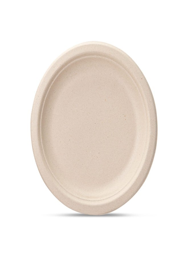 Comfy Package 7 Inch Heavy-Duty Kraft Paper Plates - 125 Pack, 100% Compostable, Biodegradable, Disposable Sugarcane - Brown Unbleached - Image 2