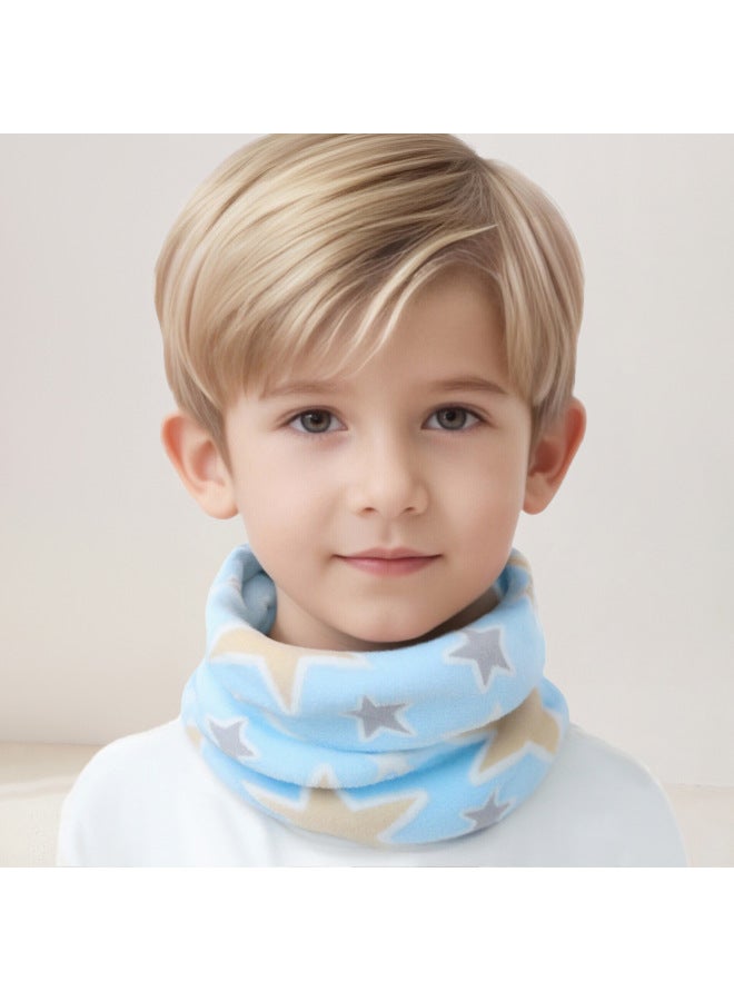 New Children's Scarf Baby Winter Crystal Velvet Printed Warm Scarf Of A Generation Of Hair