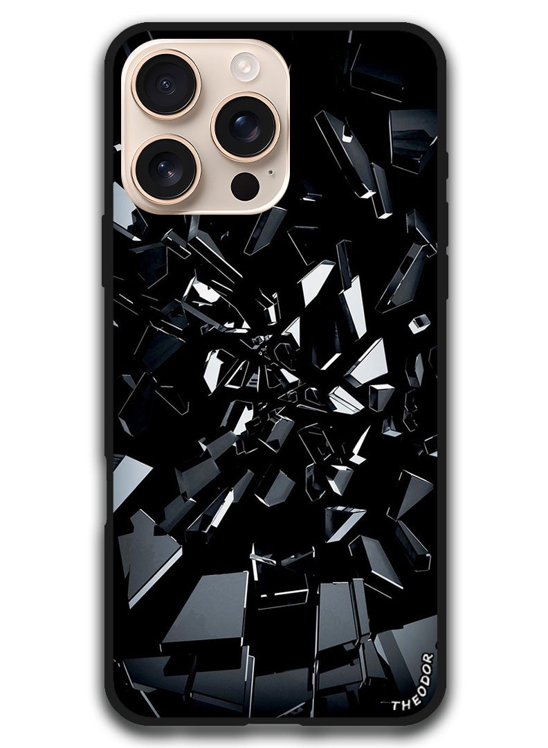 Theodor غطاء واقي مضاد للخدش ومقاوم للصدمات لجهاز iPhone 16 Pro Max (6.9)-بوصة باللون الأسود 1 - Image 1