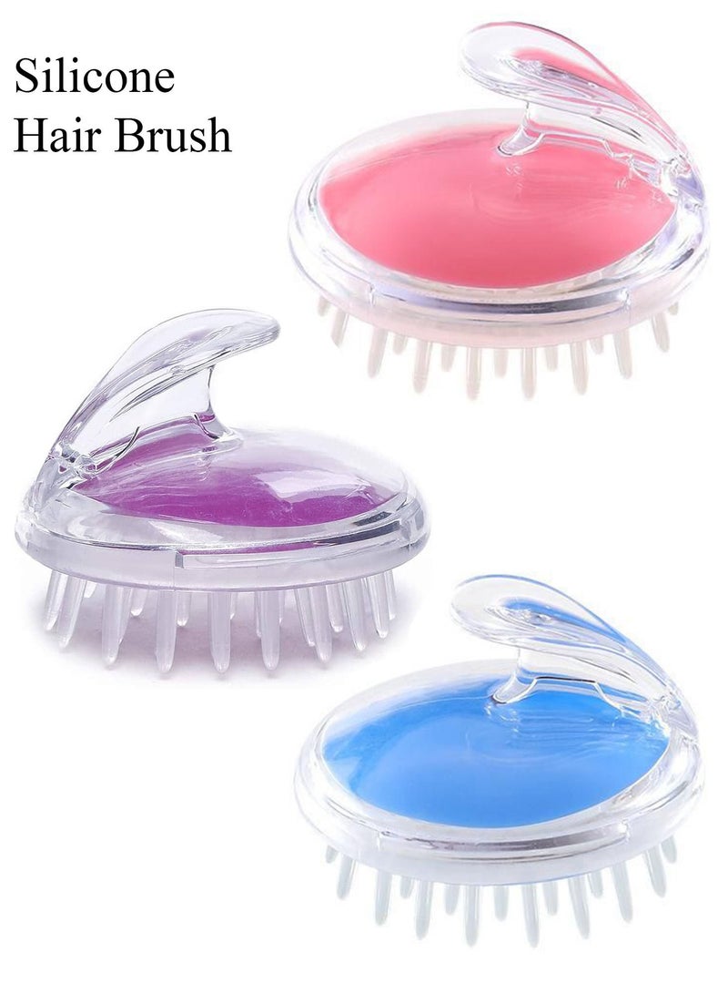 Shawer Silicone Hair Brush Shampoo Scalp Massager - 1 Pcs - Image 1