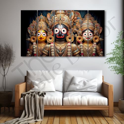 The Castle Decor Shri jagannath painting with frame Big Size 27x48 Wall art for living room,Bedroom,Drawing room,Hotels-Wooden Framed-708 - Image 2