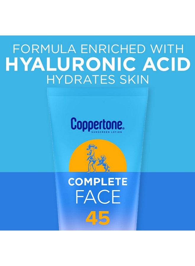 Coppertone Complete Face Sunscreen Lotion SPF 45, Weightless and Oil-Free, Water Resistant Sunscreen with Proven UVA/UVB Protection, 2.5 Fl Oz Tube - Image 3